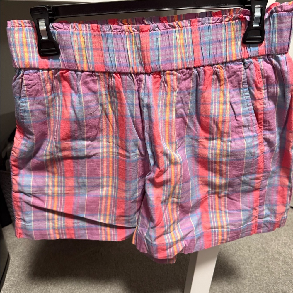 NWT JCrew Plaid Pink & Blue Shorts